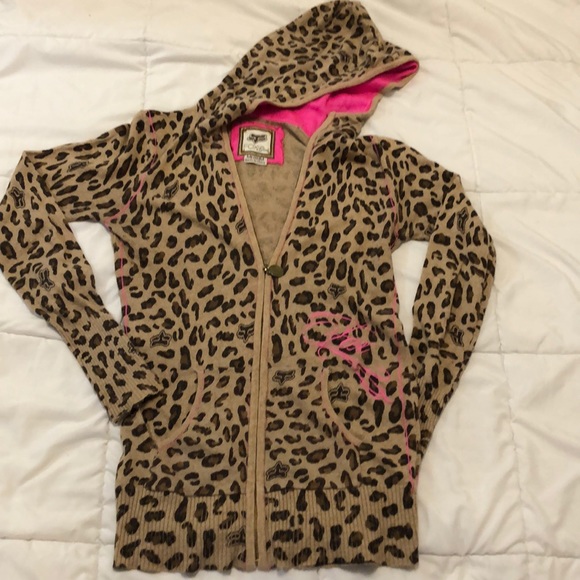 Fox Sweaters - Leopard print wool blend sweater